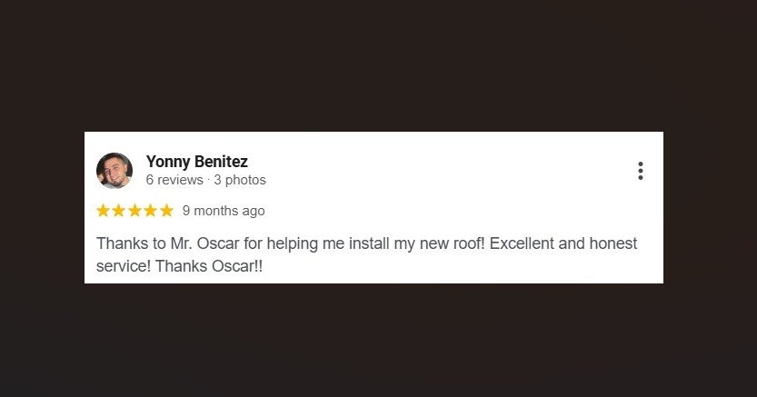 Yonny Benitez Review Miami Roofing - Miami Roofing Review